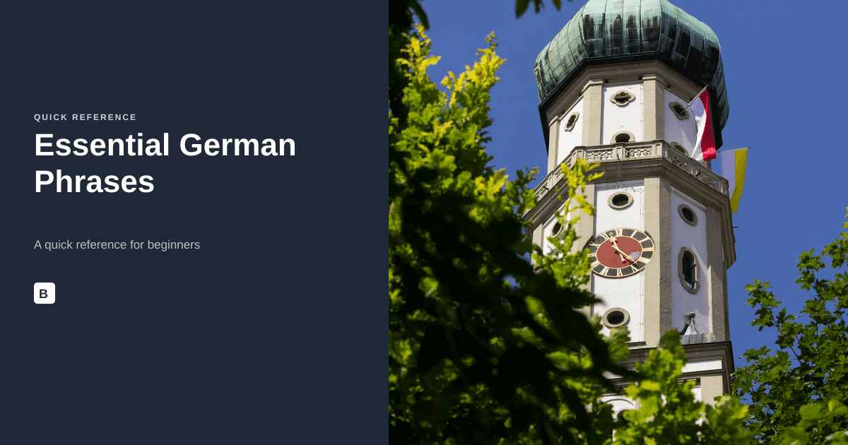 Essential German Phrases for Beginners - Greetings, Everyday Phrases & Cultural Basics